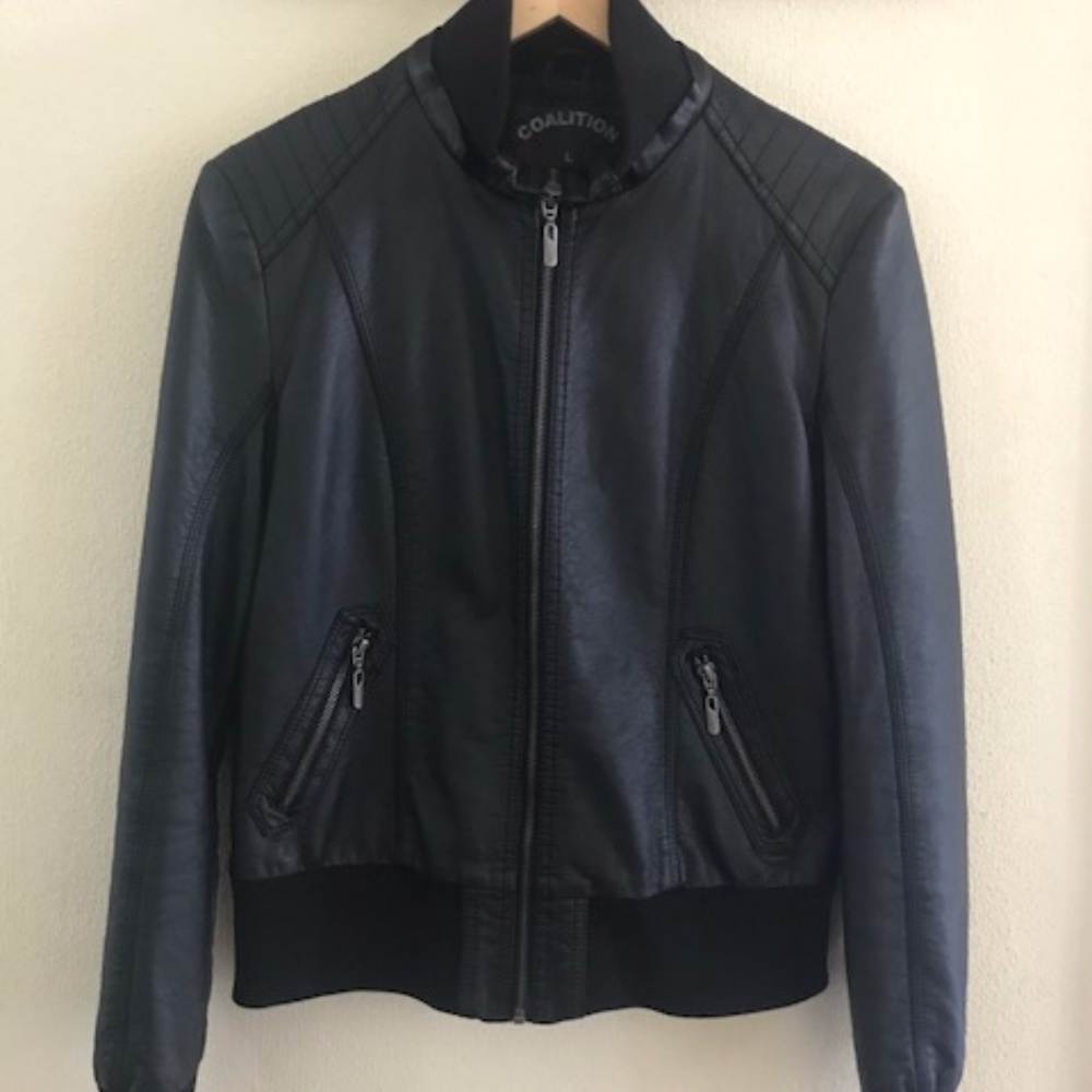 Coalition Faux Leather Jacket - Large
