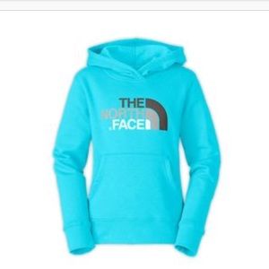 BLUE & PINK NORTH FACE JACKET PULLOVER HOODIE