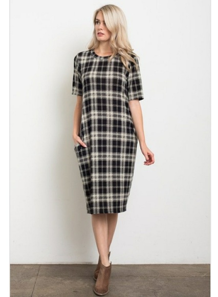 ❤ PLAID DRESS W/ POCKETS - Picture 2 of 8