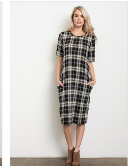 ❤ PLAID DRESS W/ POCKETS - Picture 3 of 8