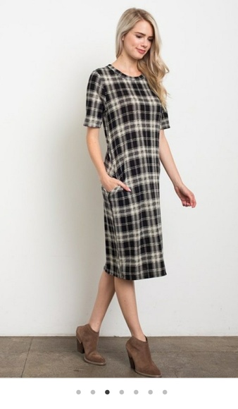 ❤ PLAID DRESS W/ POCKETS - Picture 4 of 8