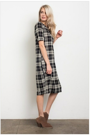 ❤ PLAID DRESS W/ POCKETS - Picture 5 of 8