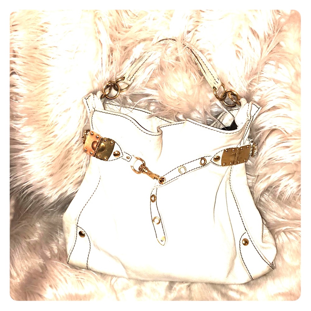 Miu Miu White with Gold Bag