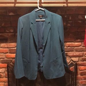 Teal blazer by Lane Bryant