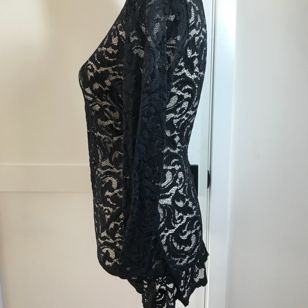 ❤️Velvet by Graham & Spencer Black Lace Blouse - Picture 7 of 8