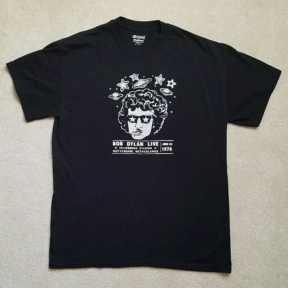 🕶 BOB DYLAN Retro Graphic T Shirt Cosmic Smoking