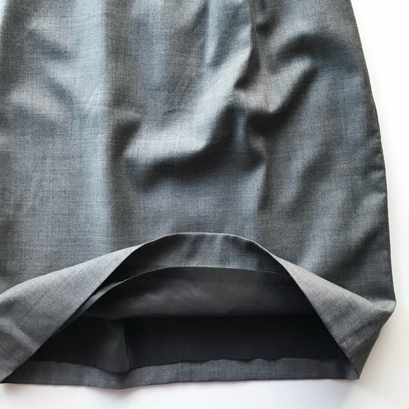 J. Crew Gray Pleated Wool Sheath Dress - Picture 5 of 6