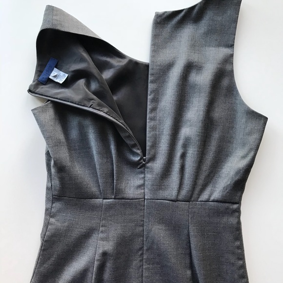 J. Crew Gray Pleated Wool Sheath Dress - Picture 6 of 6