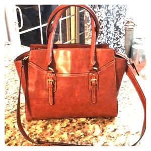 Beautiful brown leather bag.