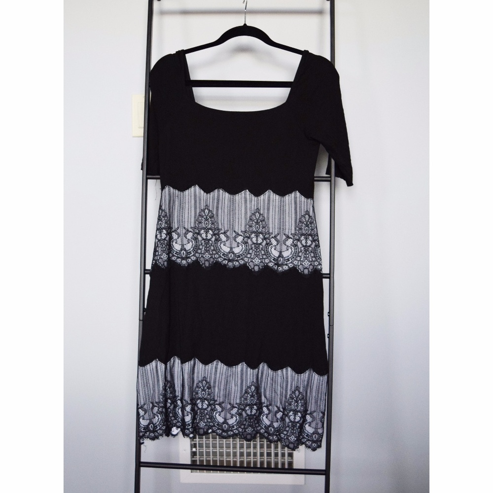 Bailey 44 black dress w lace LAST CHANCE SALE