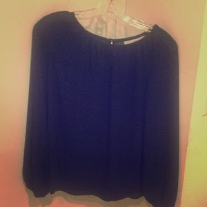 Loft blue leopard print dress shirt.