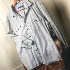 Nautical gray flannel shirt