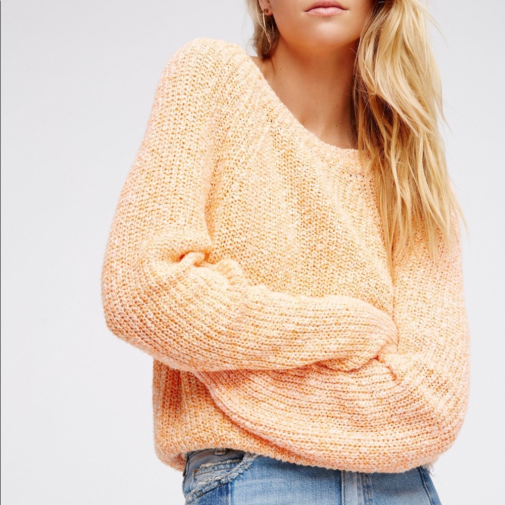 Free People 🍊 Electric City Tangerine Sweater ❄️