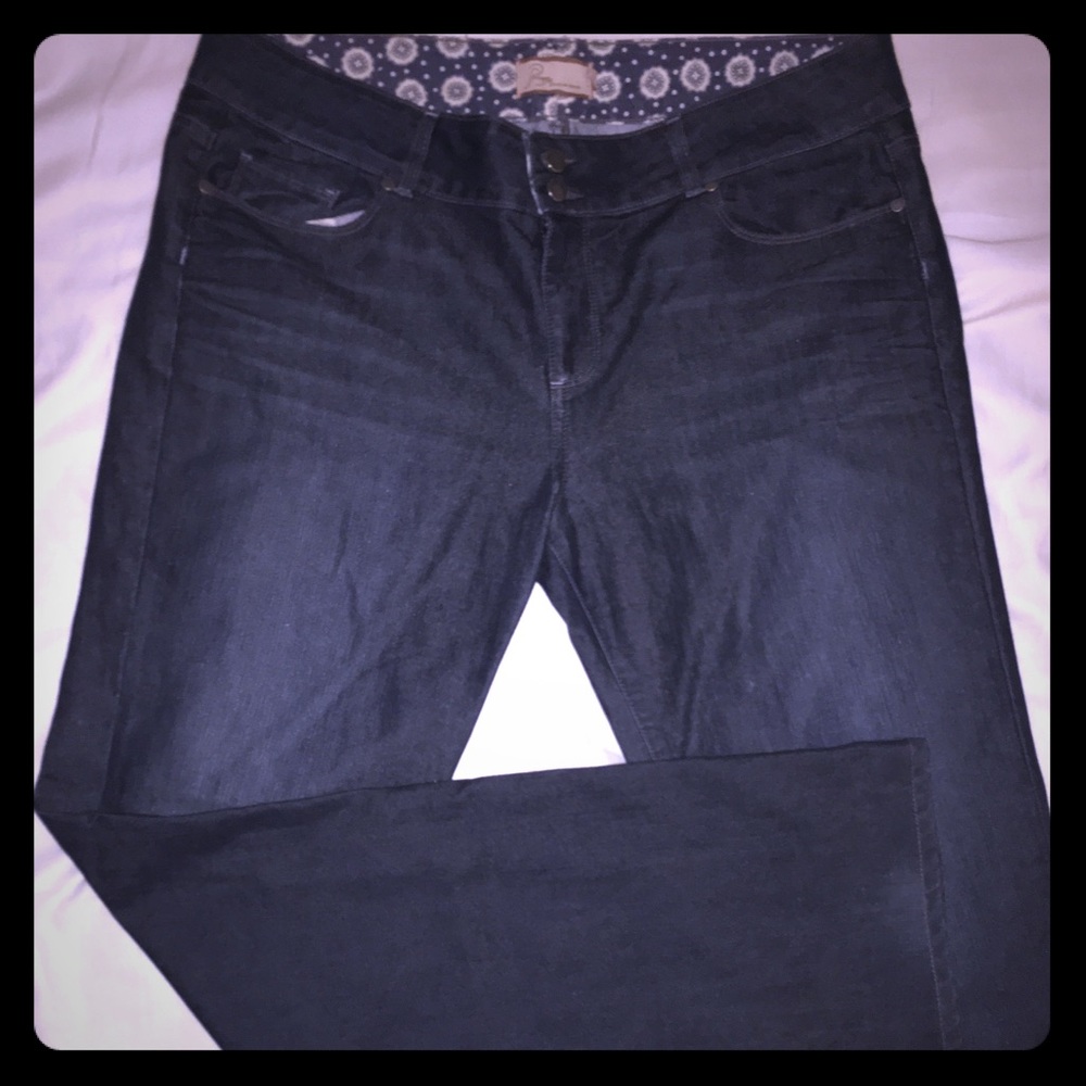 Paige jeans boot cut high rise hidden hills plus