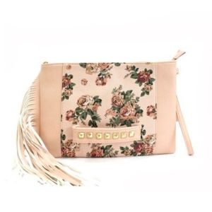 Boho Floral Print Crossbody Purse