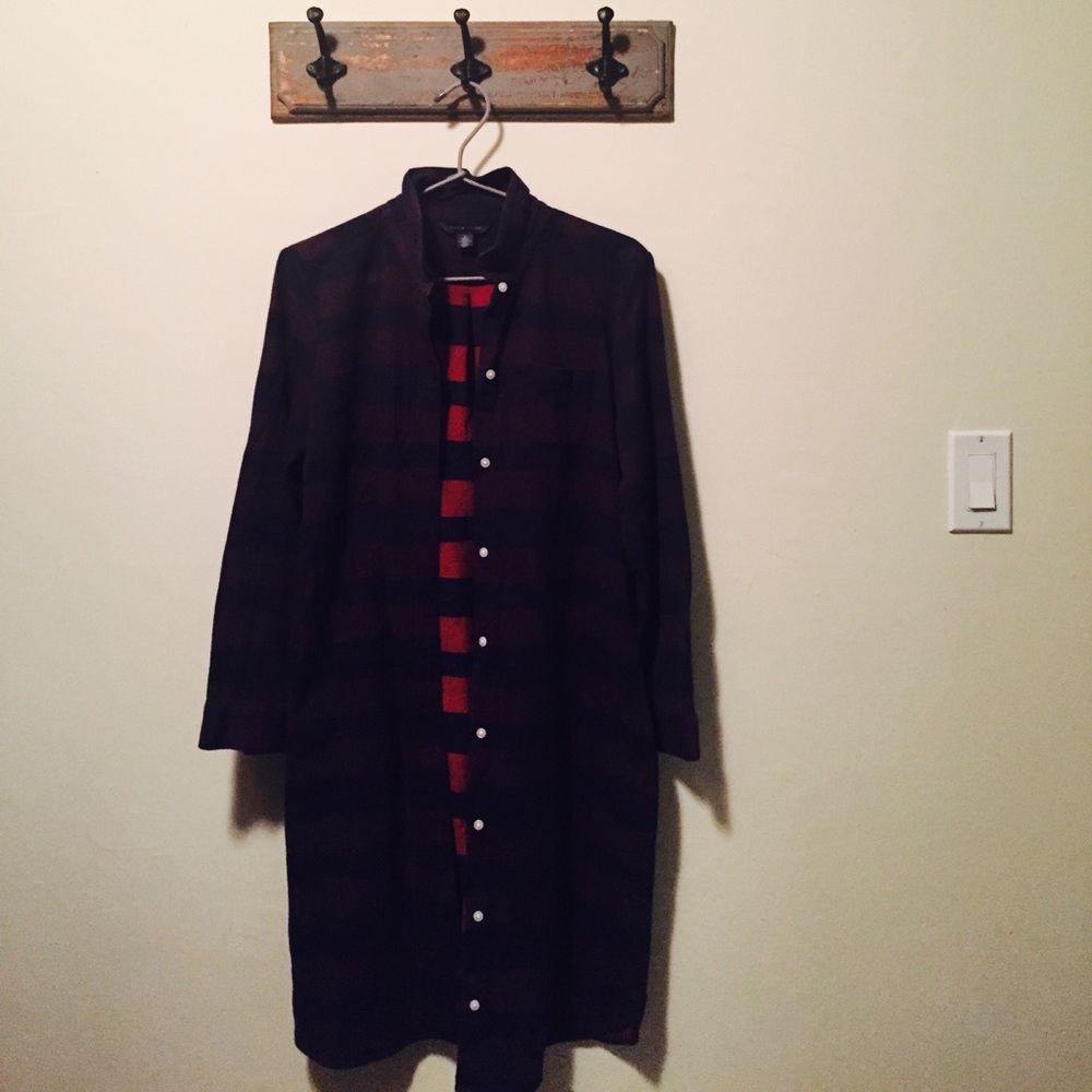 Fleece Long shirt/dress side pockets