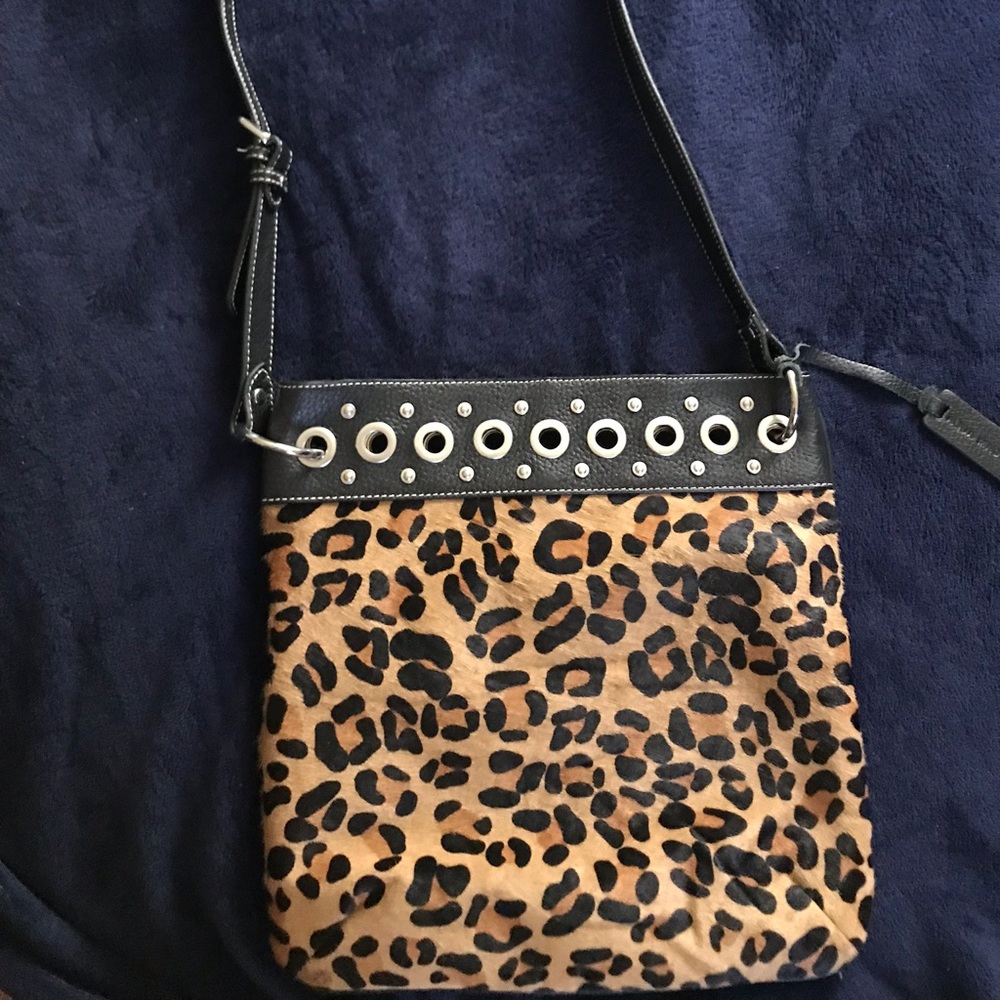 Aqua Madonna Calf Hair Purse - Picture 1 of 7