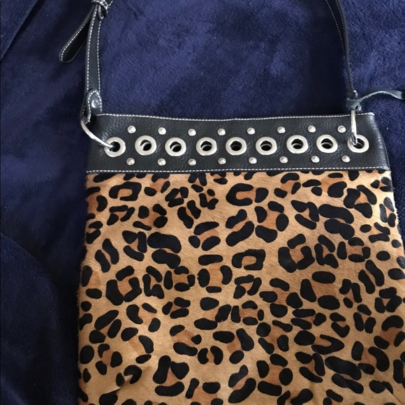 Aqua Madonna Calf Hair Purse - Picture 3 of 7