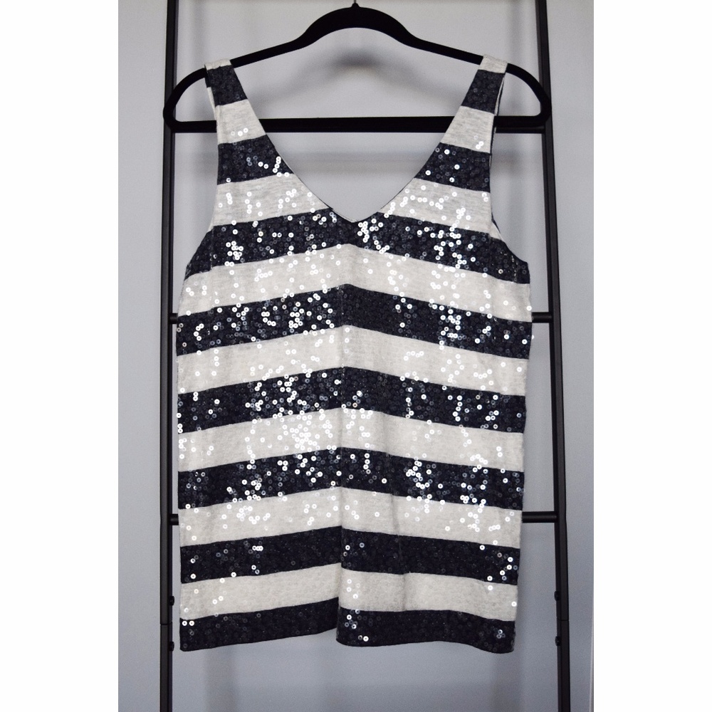JCrew Sequined striped top CLOSET CLEANOUT SALE