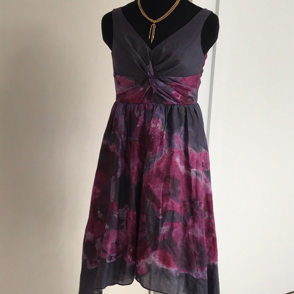 LELA ROSE Floral Fel Coupe H/L Dress