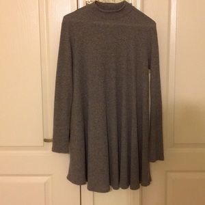 grey turtleneck dress