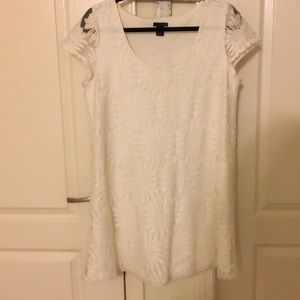 white lace flower dress