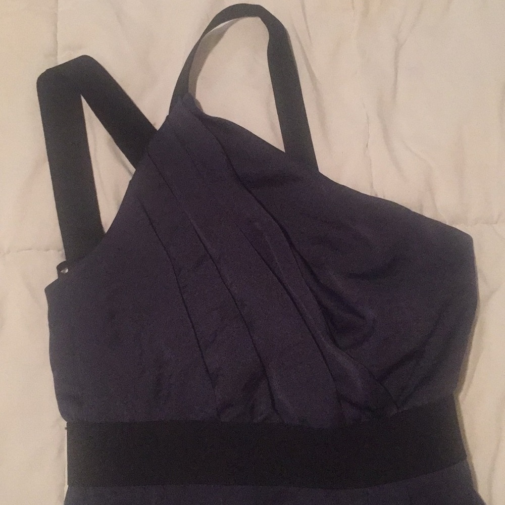 BCBGeneration Navy One Shoulder Dress
