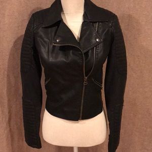 Zara faux leather motorcycle jacket