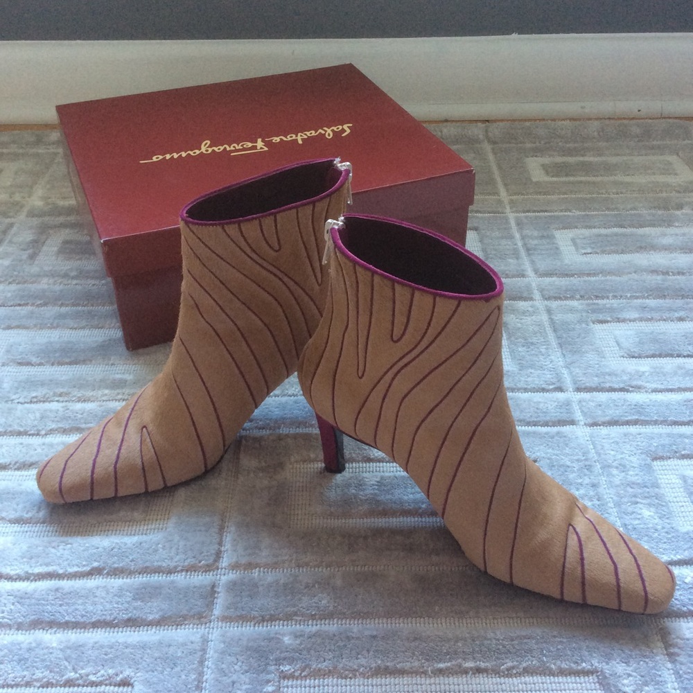 Salvatore Ferragamo Sentiment Calf Hair Boots