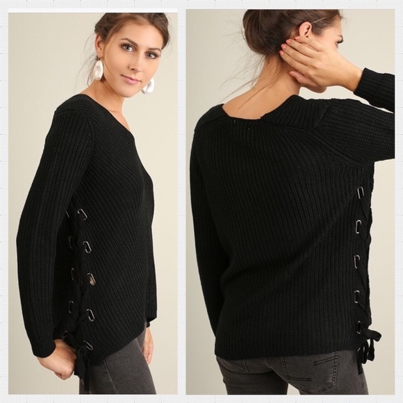 🆕 Black Long Sleeve Knit Sweater. S-M-L - Picture 2 of 3