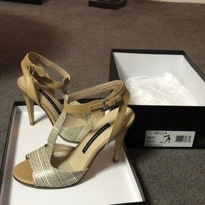 NIB French Connection FC-Nella 38M Black/tan/sand