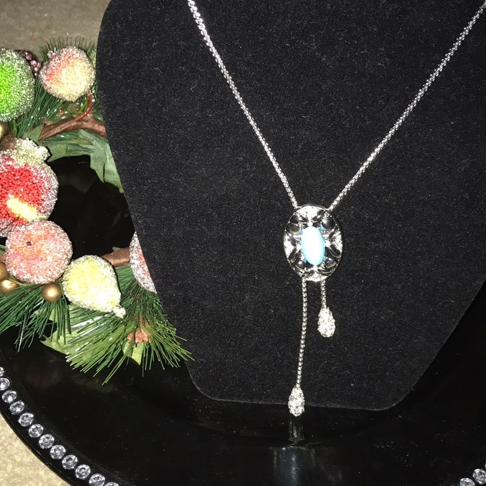 Gorgeous silver long necklace