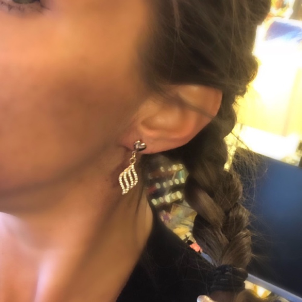 ✨🆕 14k gold filled cubic zirconia dangle earrings