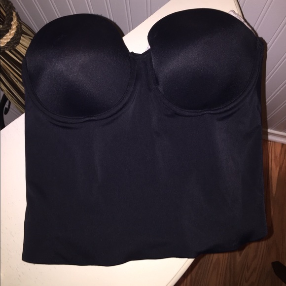 Enchanting Other - Backless strapless black bra size 36C