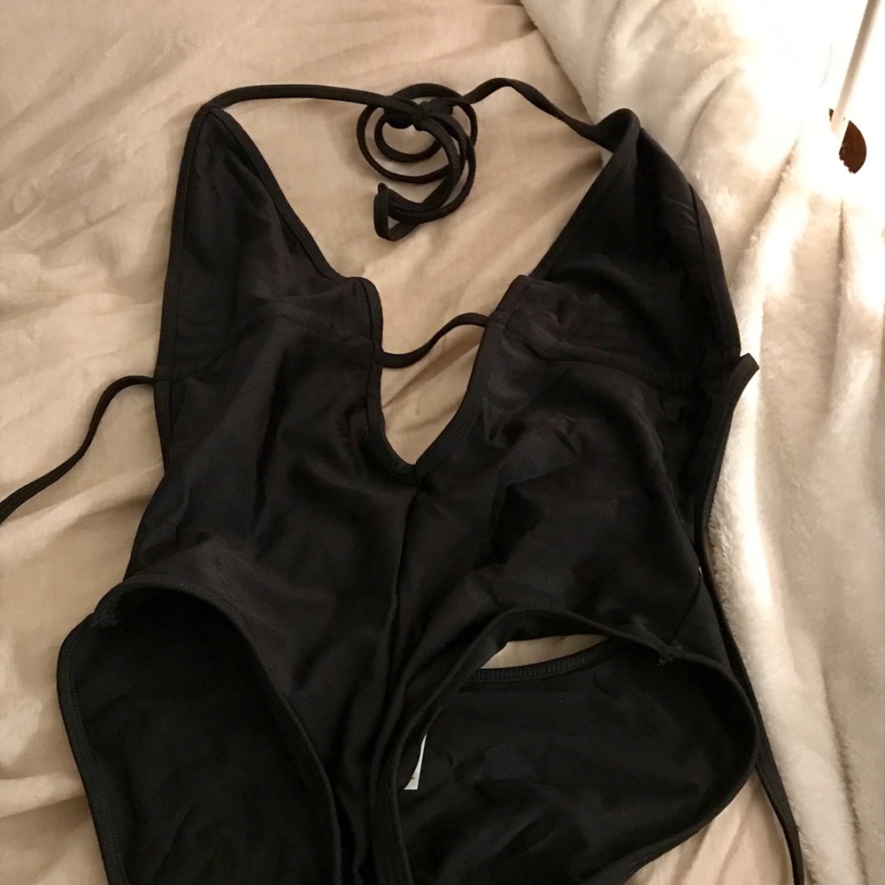 American apparel black one piece swimsuit