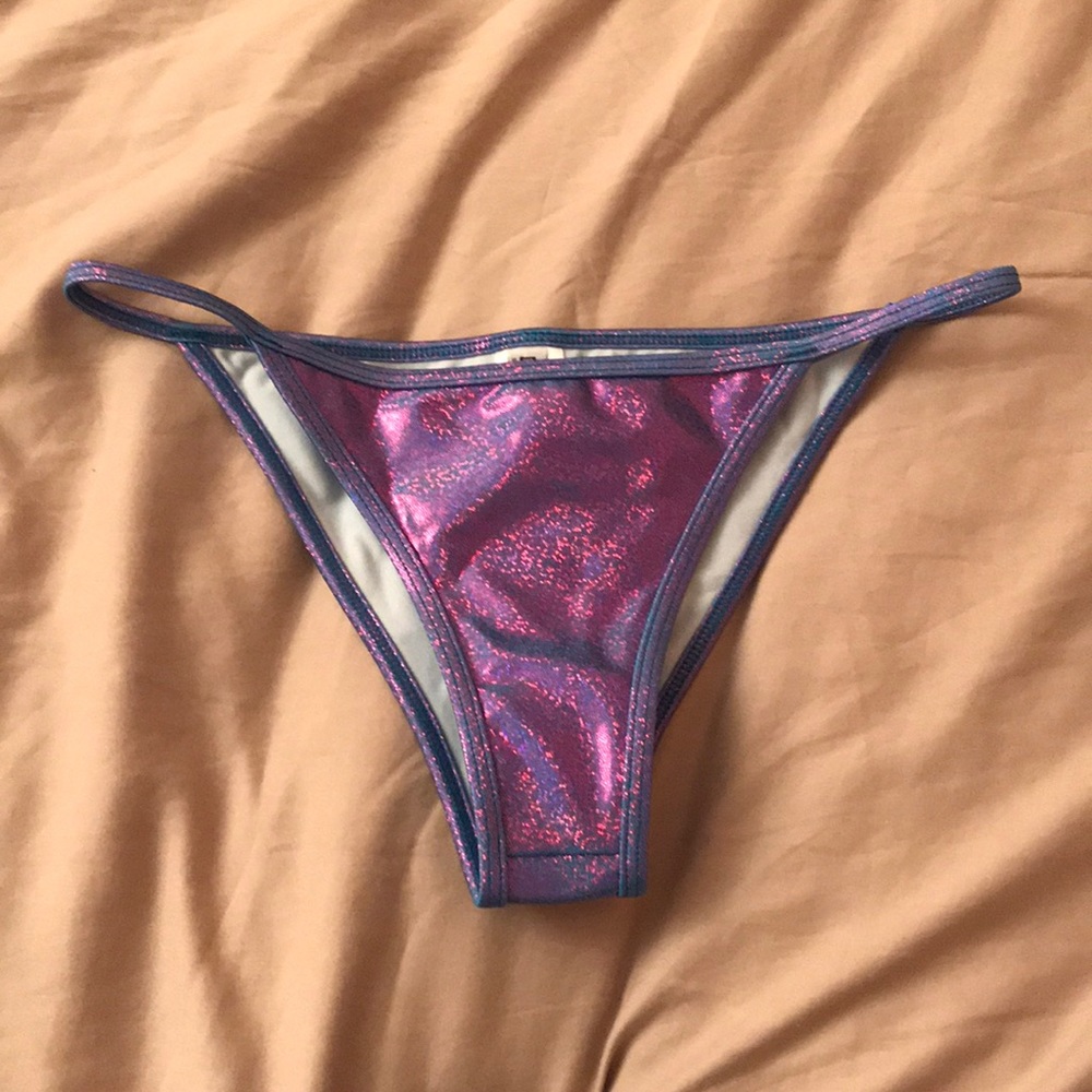 Holographic bathing suit bottoms