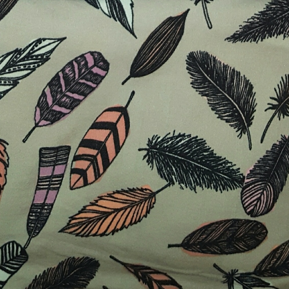 Lularoe Pale Feathers Leggings