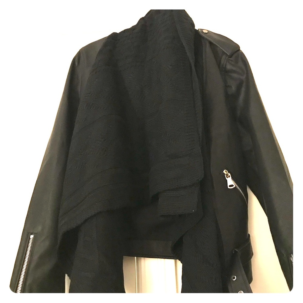 Fate Vegan Leather Moto Jacket Size L