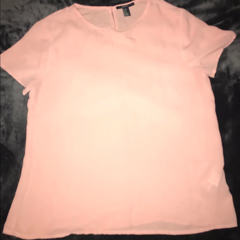 Pink Blouse Slightly Sheer