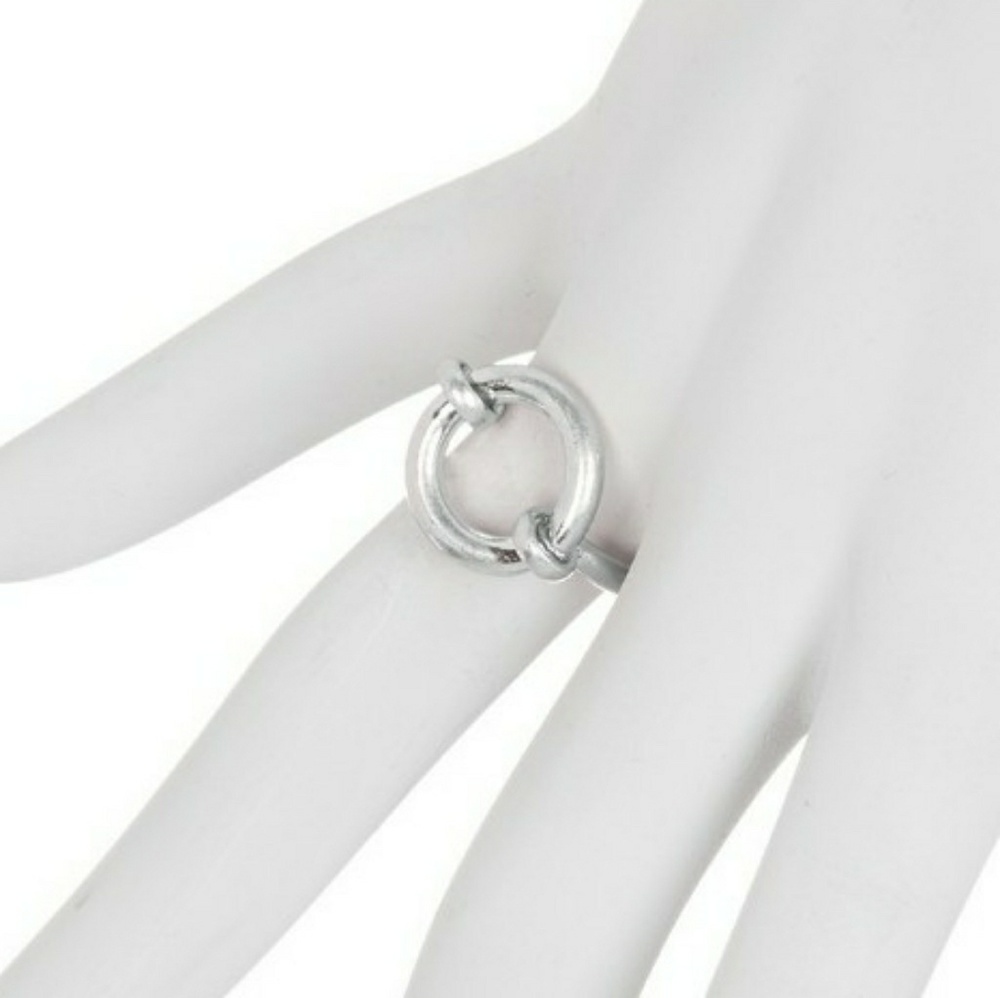 Open Circle Ring Rhodium by Melrose & Market Sz 8