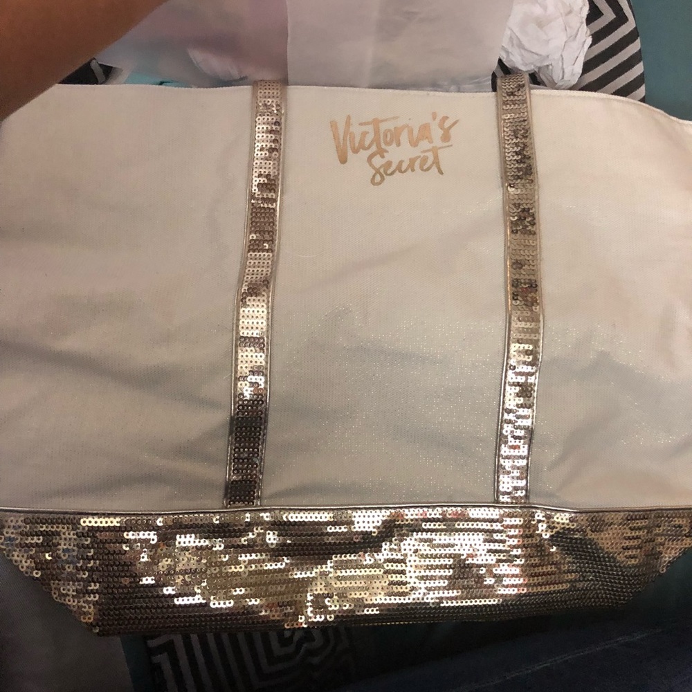 Brand new Victoria secret gold tote