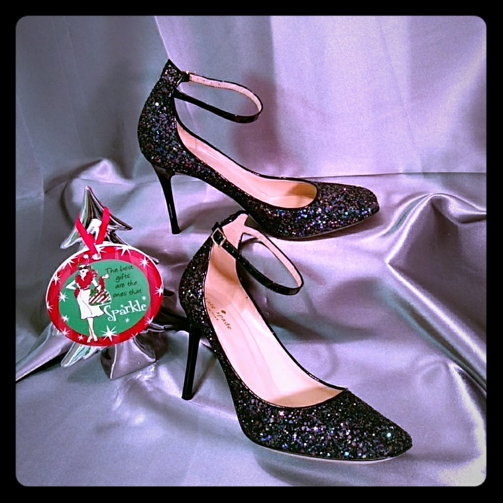 Kate Spade "Blue Sparkly" Mary Janes