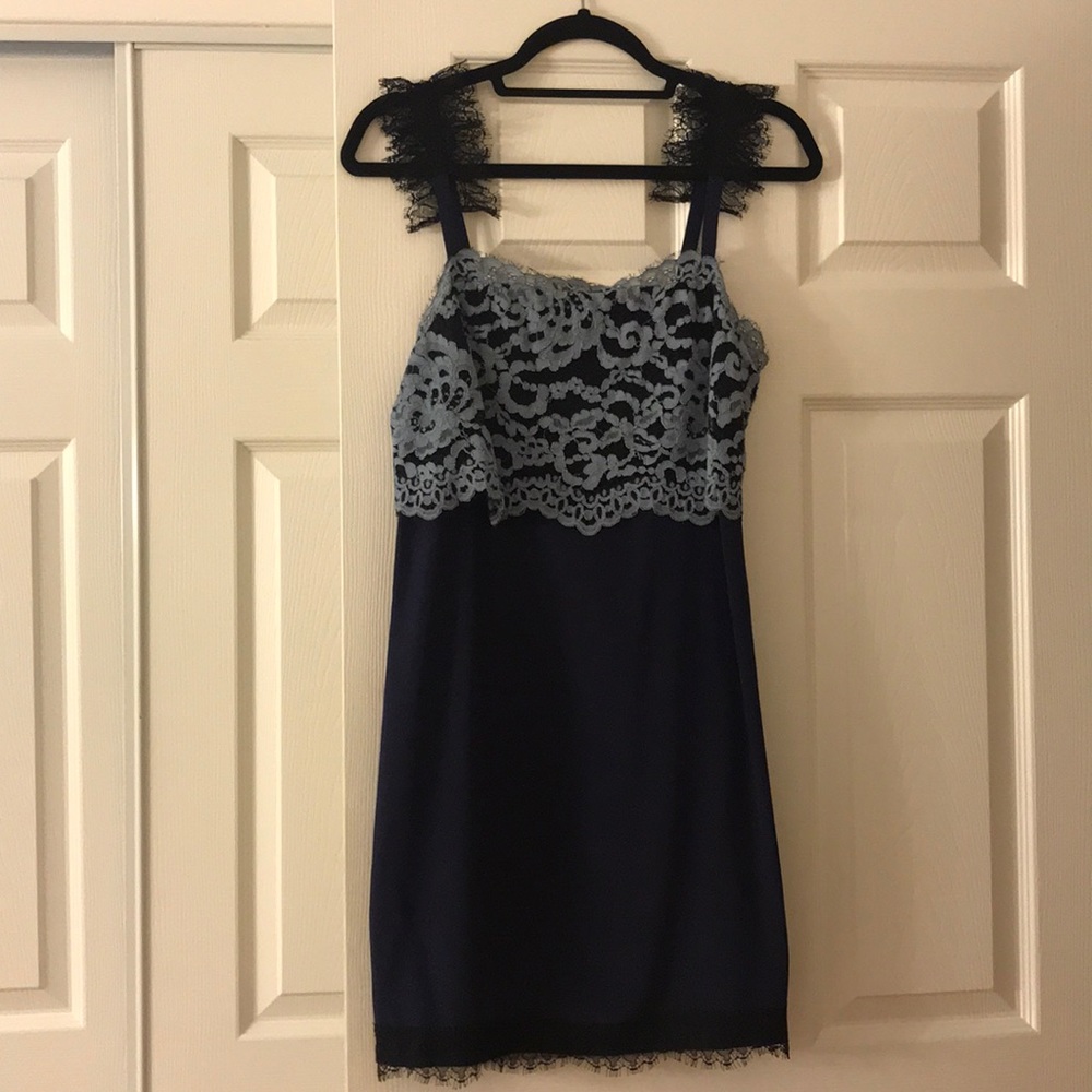 Navy silk Club Monaco dress