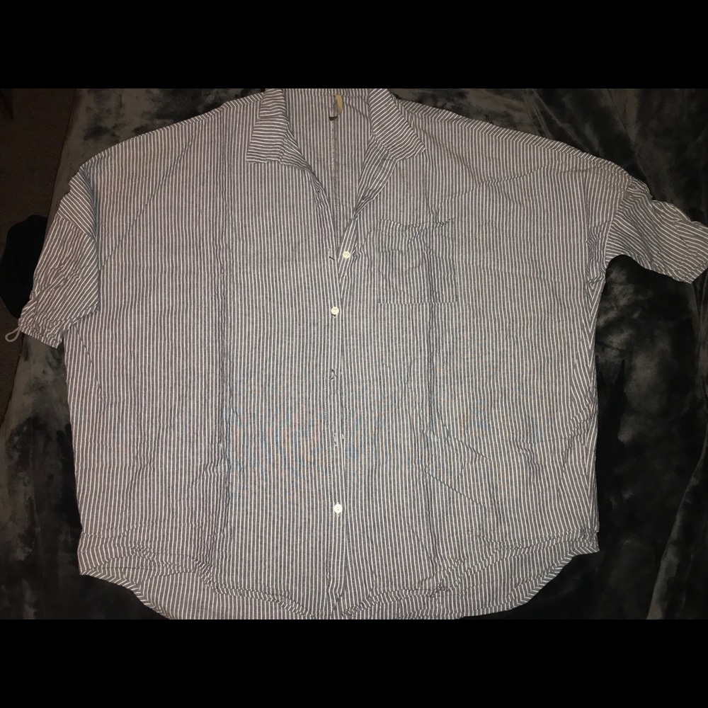 Striped Oversized Button Up Shirt or Dress