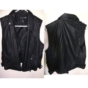 Black Leather Vest