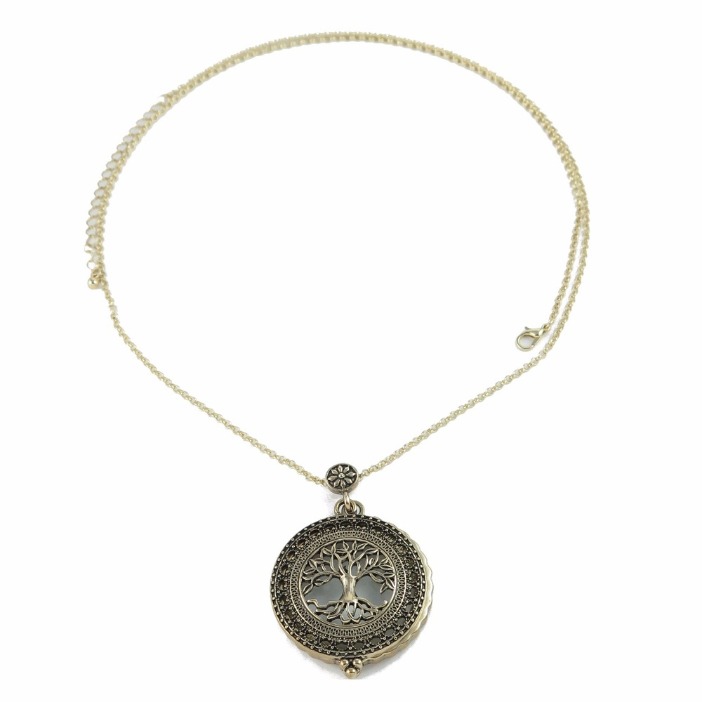 NEW Giving Tree Antique Necklace Magnifier Gold