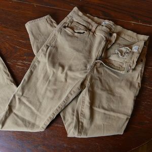 Tan Beige Madewell Skinny High Riser Jeans Pants