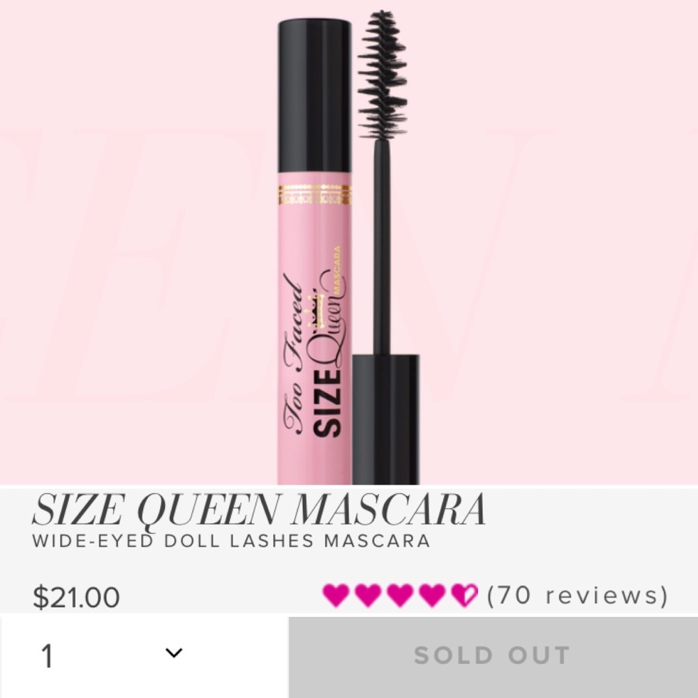 🚫SOLD! Too Faced Makeup Bundle: Size Queen, Eyes - Picture 2 of 8