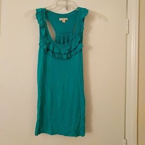 Racerback ruffle tank