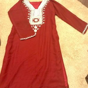Red fashionable blouse